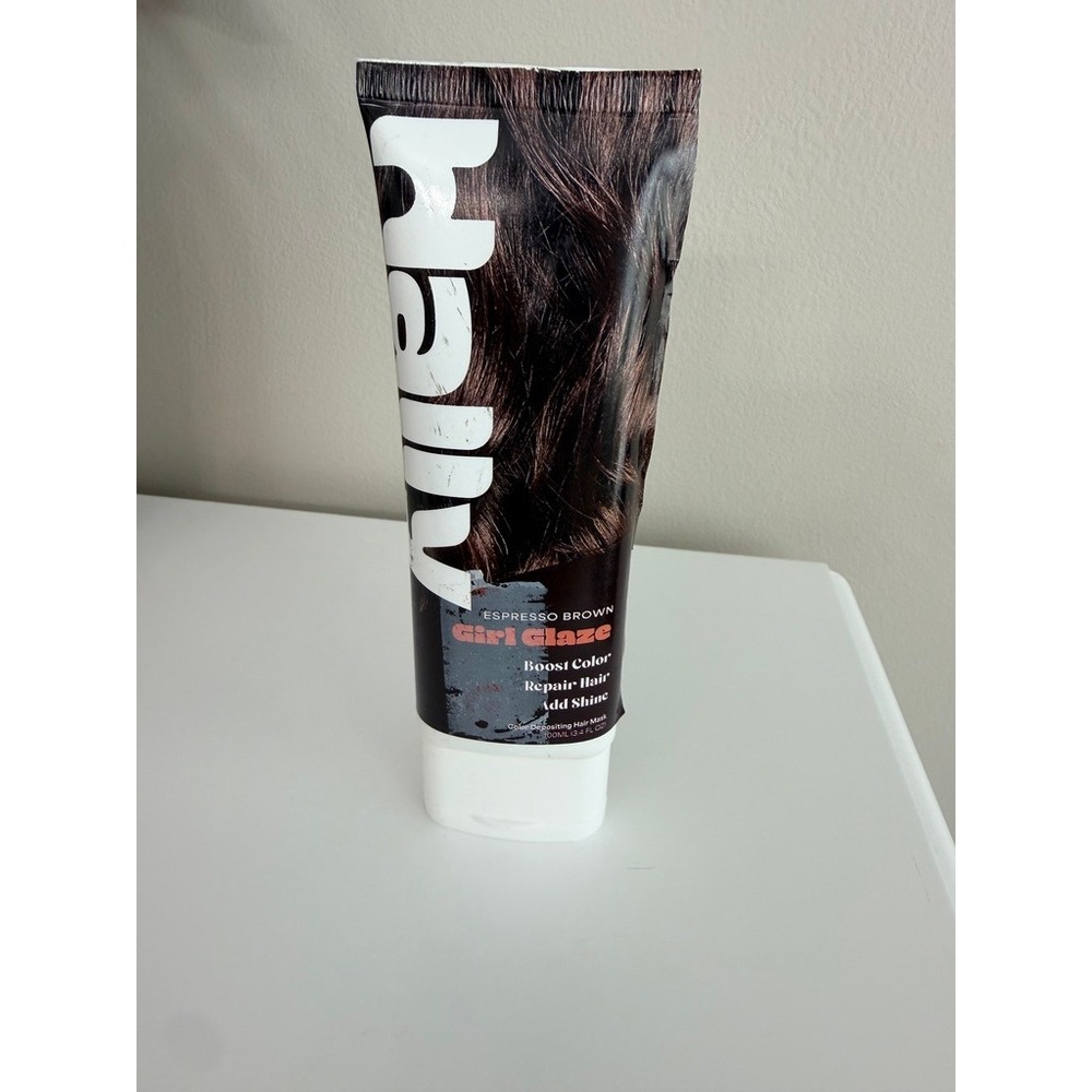 Hally Girl Glaze Hair Mask Unisex 3.4oz Espresso Brown Color Depositing NWT
